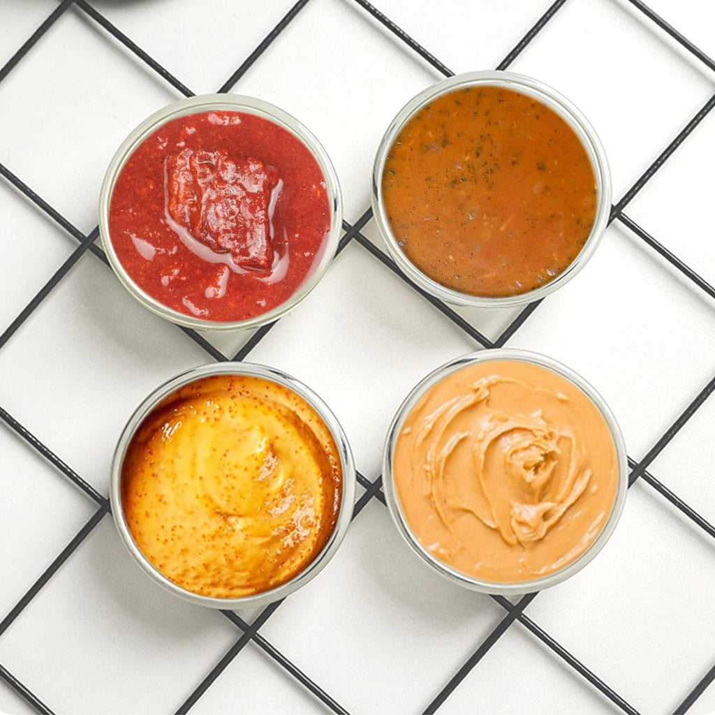 SKTMH 10Pcs Mini Glass Bowls 2.4Oz Small Prep Bowls Stackable Pinch Bowls Small Prep Dishes Ingredient Bowls for Dipping Spices Sauce
