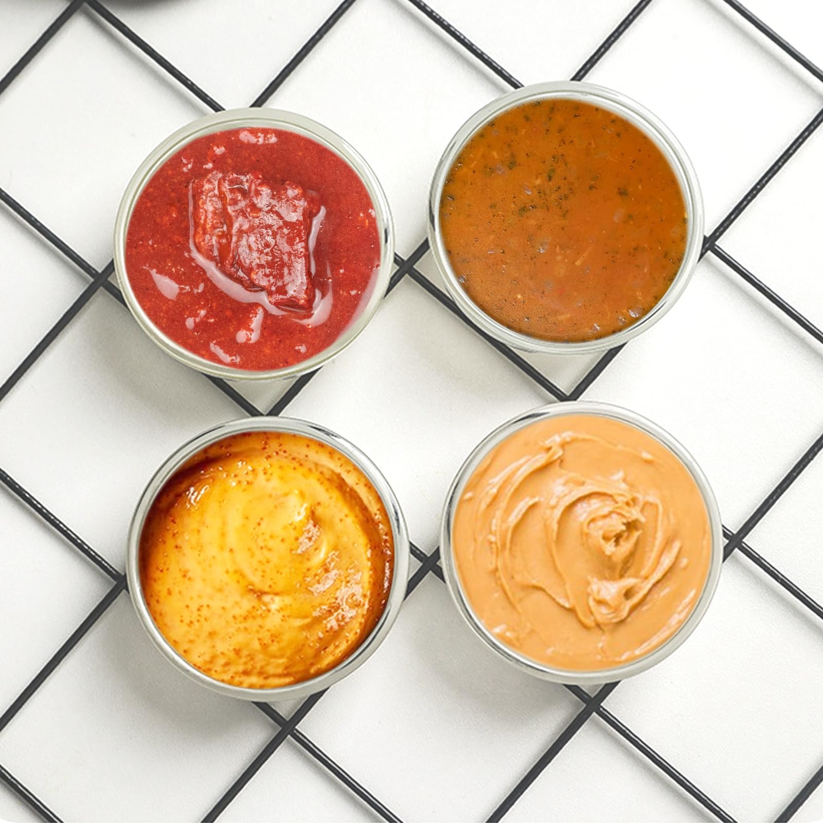 SKTMH 10Pcs Mini Glass Bowls 2.4Oz Small Prep Bowls Stackable Pinch Bowls Small Prep Dishes Ingredient Bowls for Dipping Spices Sauce