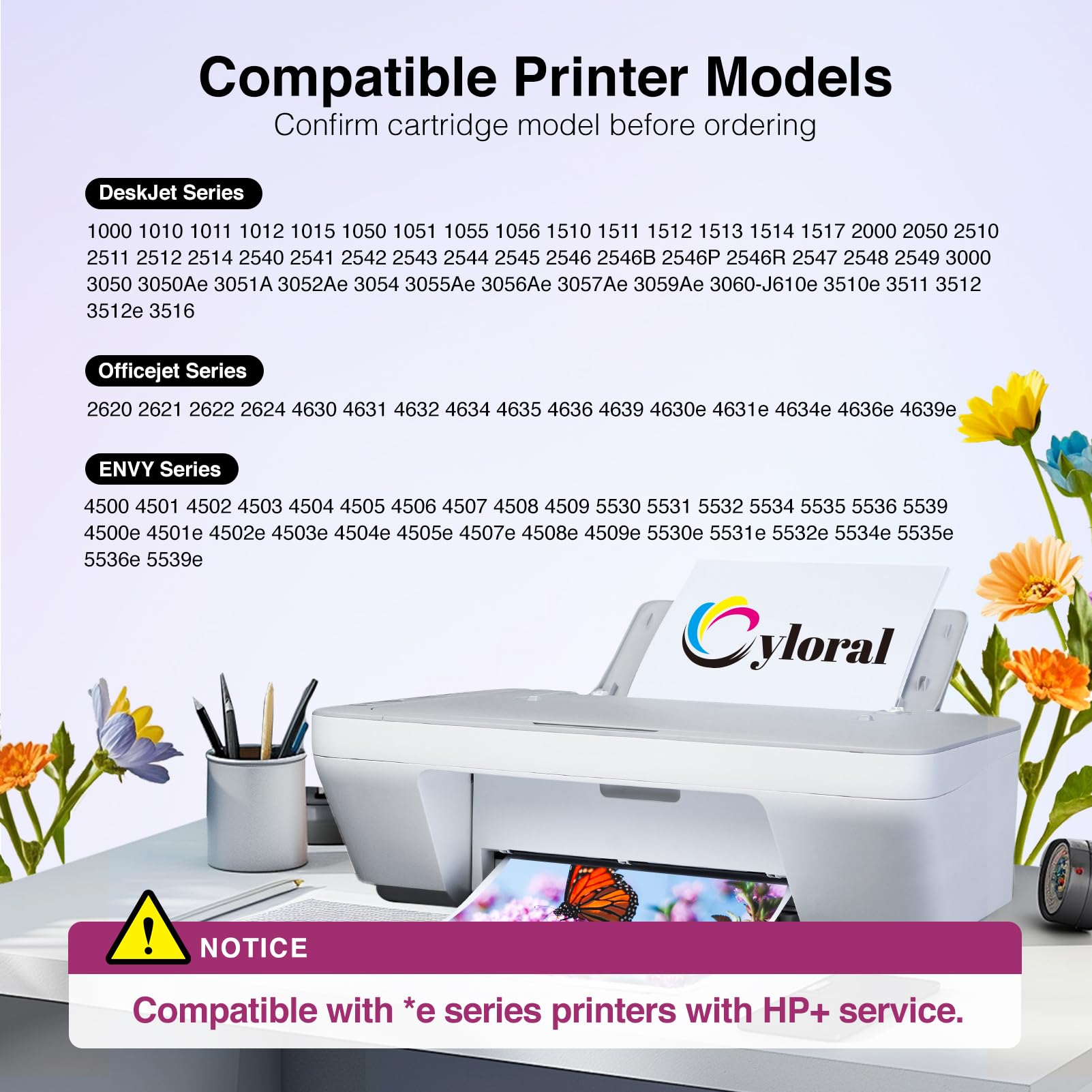 Cyloral 61XL for HP 61 Ink Cartridges Color for Envy 4500 5530 4501 4502 5535 Officejet 4630 4635 Deskjet 1000 2542 2540 3050 3050A for HP Ink 61 61XL Ink Cartridge Colour Replacement
