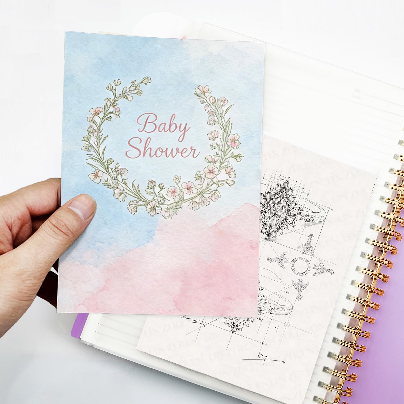 360 Pages A5 Spiral Notebook, 5 Subject Notebooks College Ruled, 100 GSM Thick Paper Lined Journal, Large Note Book with Removable Dividers for School, Office, Work and Writing (Purple)