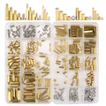 Hilitchi 360pcs M2 M3 M4 Male Female Brass Spacer Standoff Screw Nut Assortment Kit