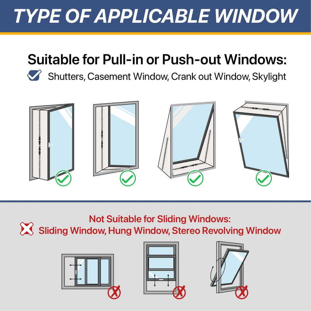 LOVIGA 400CM(157") Air Conditioner Window Kit Window Seal, Casement Window Vent Kit for Portable Air Conditioner & Ventilation System with Zipper Opening,Easy to Install No Drilling