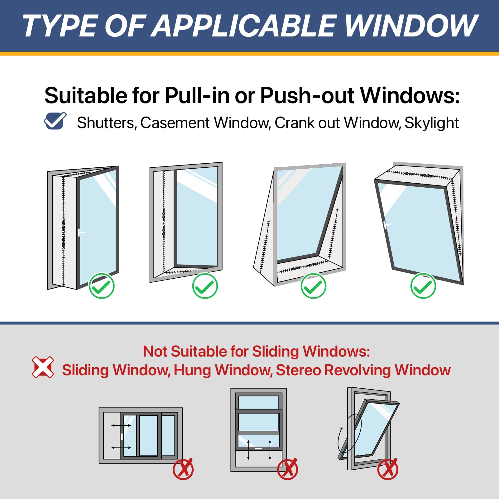LOVIGA 400CM(157") Air Conditioner Window Kit Window Seal, Casement Window Vent Kit for Portable Air Conditioner & Ventilation System with Zipper Opening,Easy to Install No Drilling