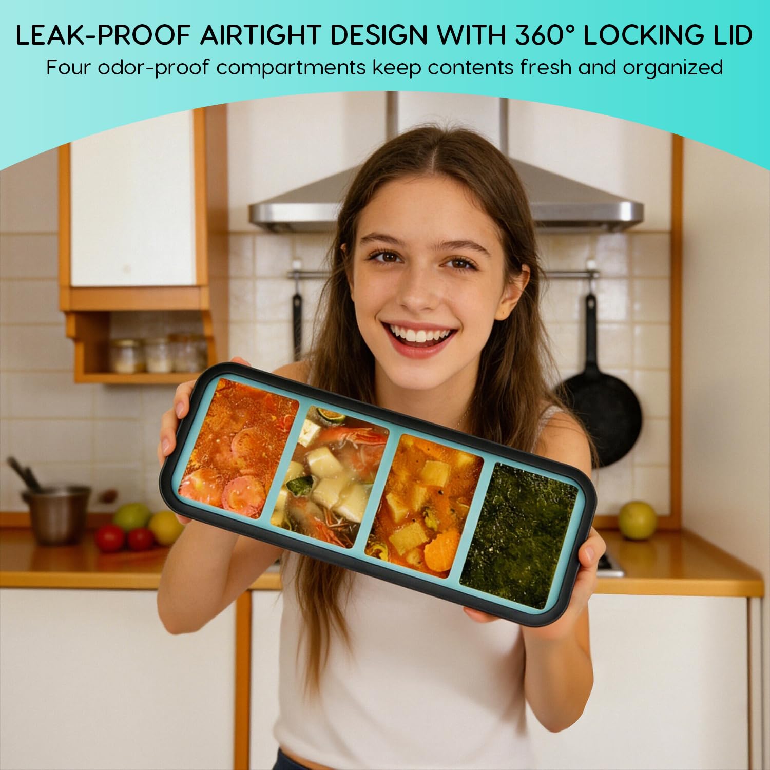 2 Pack Silicone Soup Freezer Containers with Lids, Soup Freezer Mold, Ice Trays for Freezer, Ice Cube Tray for Storing 250mL/125mL Broth, Soup, Leftovers, Sauce, Makes 8 1-Cup Portions Cubes