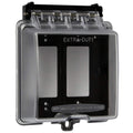 ENERLITES 2-Gang Weatherproof Outdoor Outlet Cover Extra-Duty in-Use Outlet Cover, Outdoor Decorator/GFCI Receptacle Outlets, 6.1” H x 5.2” W x 2.5” D, IUC2V-D, Clear