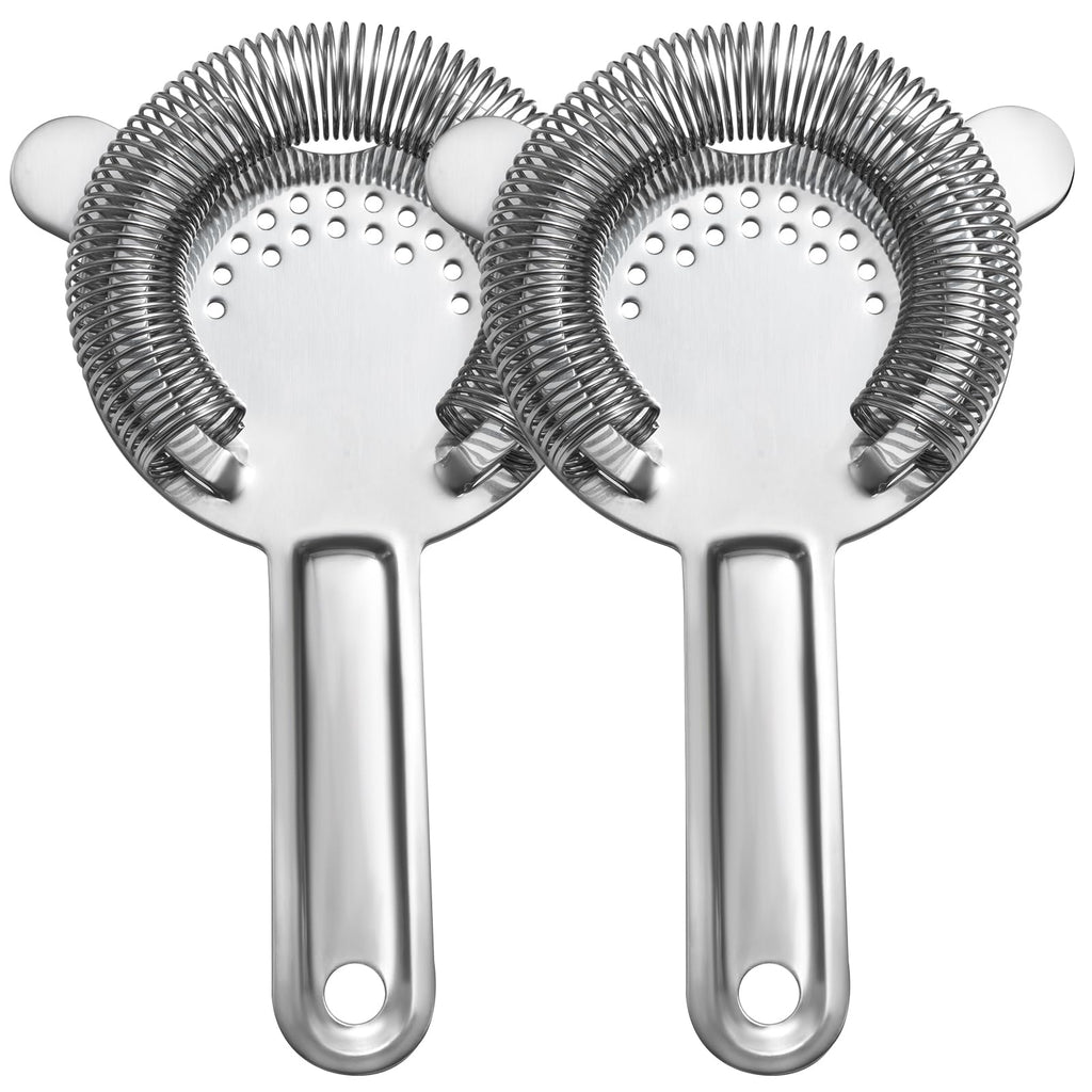 Etens Cocktail Strainer 2 Pack, Bulk Bar Strainers for Bartending, Martini Strainer for Boston Shaker Mixing Glass, Bartender Hawthorne Strainer w/Removable Spring – Bar Supplier for Restaurant
