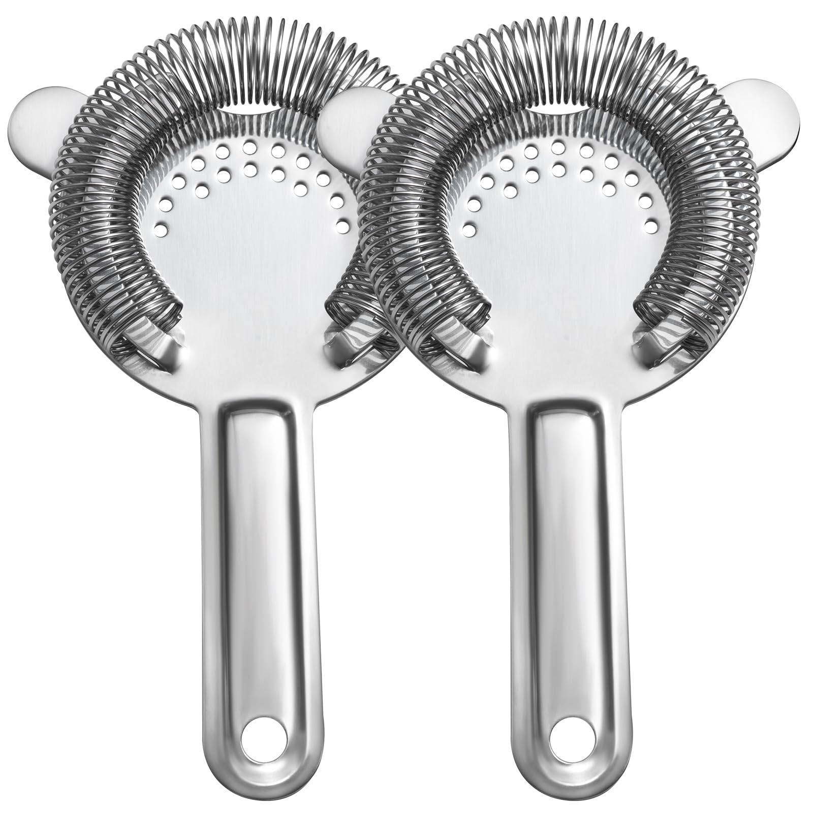 Etens Cocktail Strainer 2 Pack, Bulk Bar Strainers for Bartending, Martini Strainer for Boston Shaker Mixing Glass, Bartender Hawthorne Strainer w/Removable Spring – Bar Supplier for Restaurant
