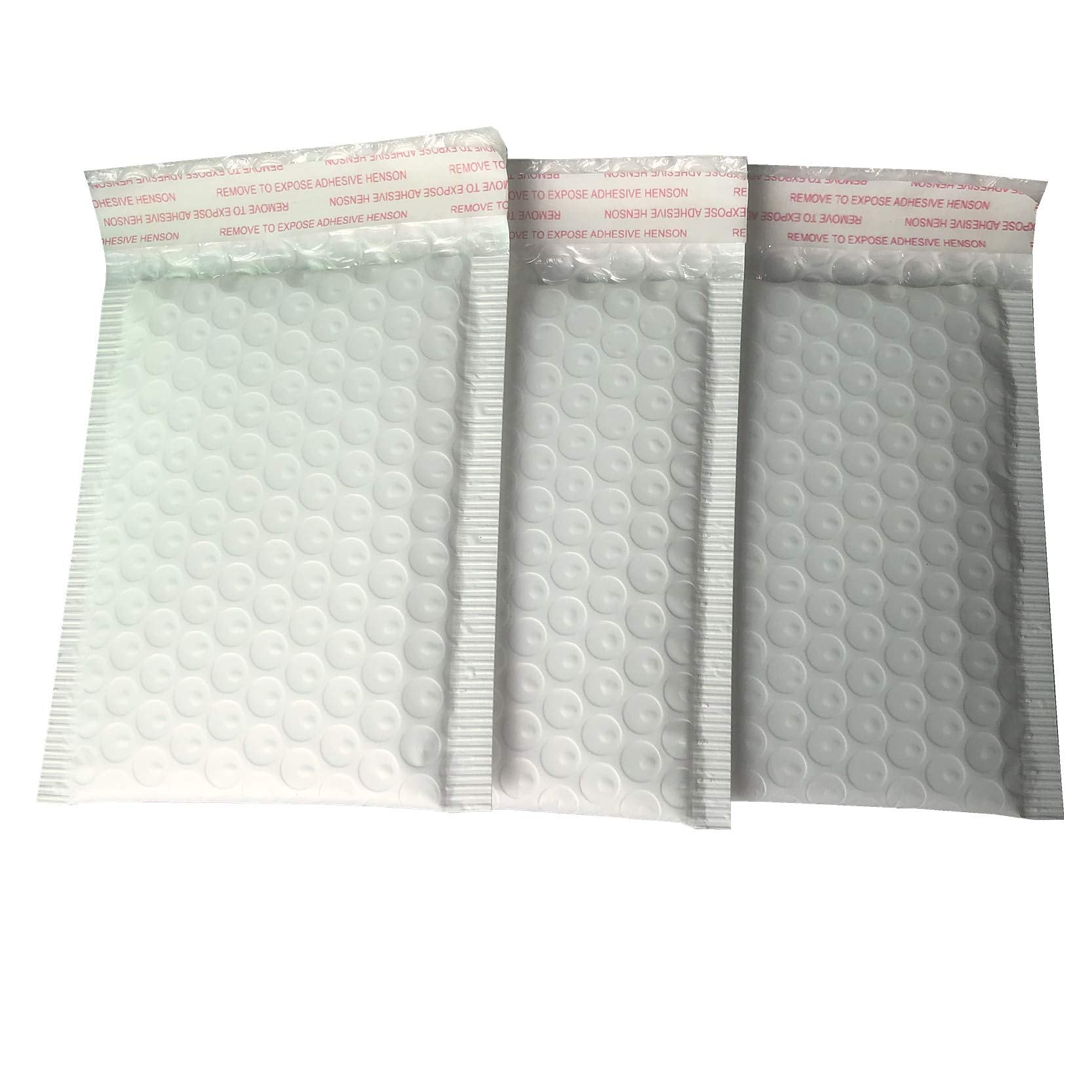 5x7 Inch White Poly Bubble Mailers Padded Envelopes, Self-Sealing Shipping Bags 50 Pack