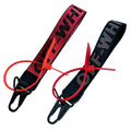 (2 Pack) Fashion Letter Lanyard Keychain,Wristlet Keychain, Key Chain can Hang Keys, Wallet, Jeans Decoration, Office Badge,Unisex Cool Wrist Lanyard (Black,Red)