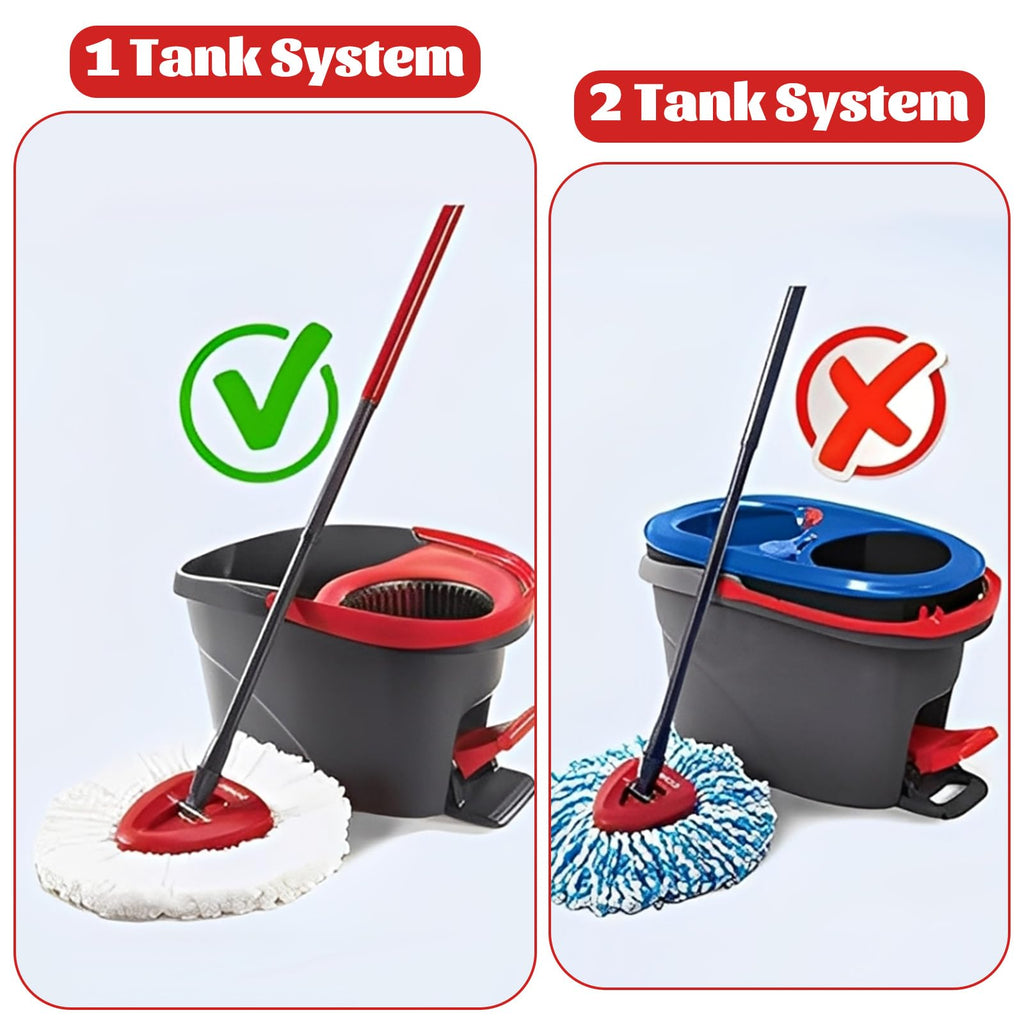 8 Pack Spin Mop Head Refill 1 Rotating Mop Base Compatible with O-Ceda EasyWrin Mop Heads Refills,Spin Mop replacement heads For Easy House Cleaning Floor Mopping
