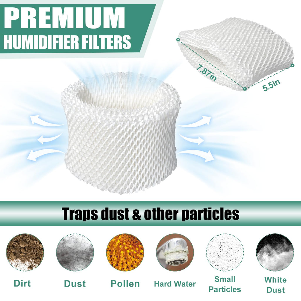 HC-888 Humidifier Wicking Filters Compatible with Honeywell HC-888 HC-888N Filter C, Humidifier Filter Compatible with Honeywell HCM-890 Series HCM-890B HCM-890C HCM-890-20 HEV320 Series, 2 Pack