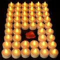 Pandaing Battery Operated Flameless Tealight Candles [40 Pack, Batteries Included], Realistic Tea Lights Candles, Flickering Bright Tealights