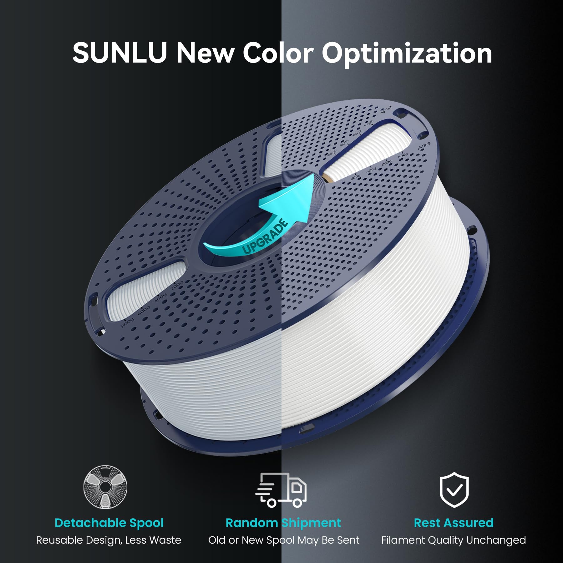 SUNLU PLA+ 2.0 3D Printer Filament, Higher Toughness & Strength, Premium PLA+ Filament 1.75mm (±0.02mm), Faster 3D Printing Fits Most FDM 3D Printers, 1KG Reusable Spool, Vivid Yellow