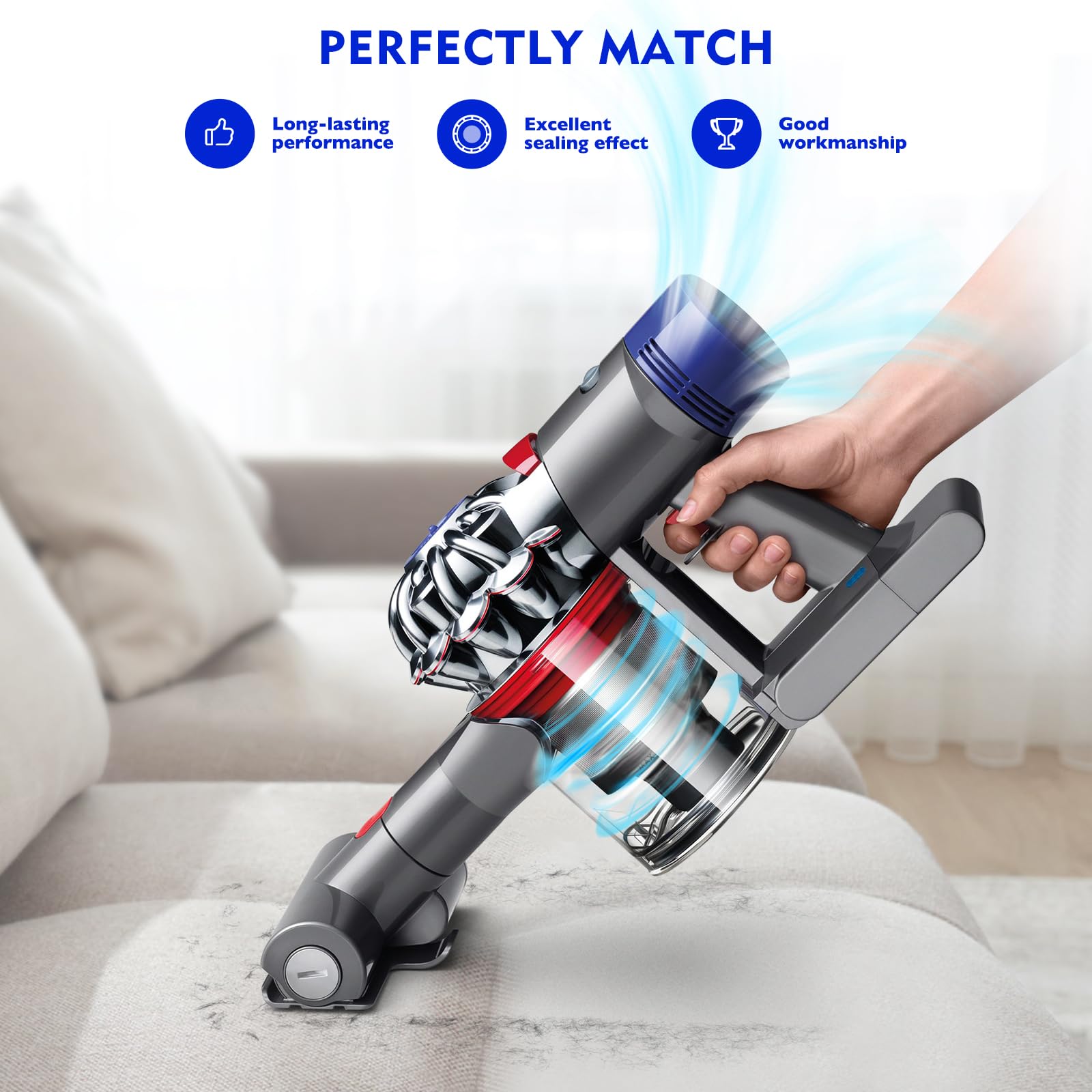 Dustbin Compatible with Dyson V7 V8 SV10 SV11 Vacuum Cleaners Canister, Release Bin Replacement for Dyson Dust Bin Part No.967699-01 Attachment