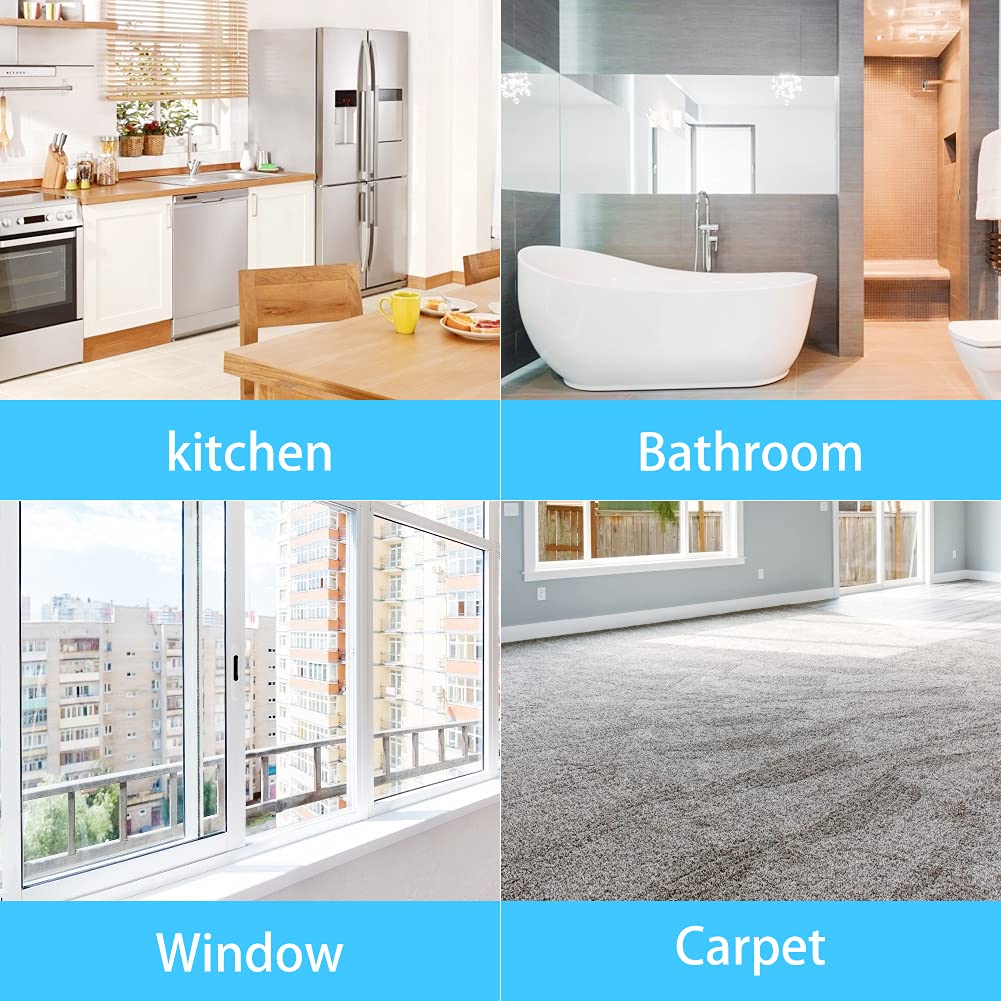 Push Broom Pet Hair Removal Broom with Squeegee, Soft Silicone Bristle Broom with 47" Adjustable Long Handle, Non Scratch Carpet Sweeper Brush for Cat/Dog Hair Hardwood Tile Windows