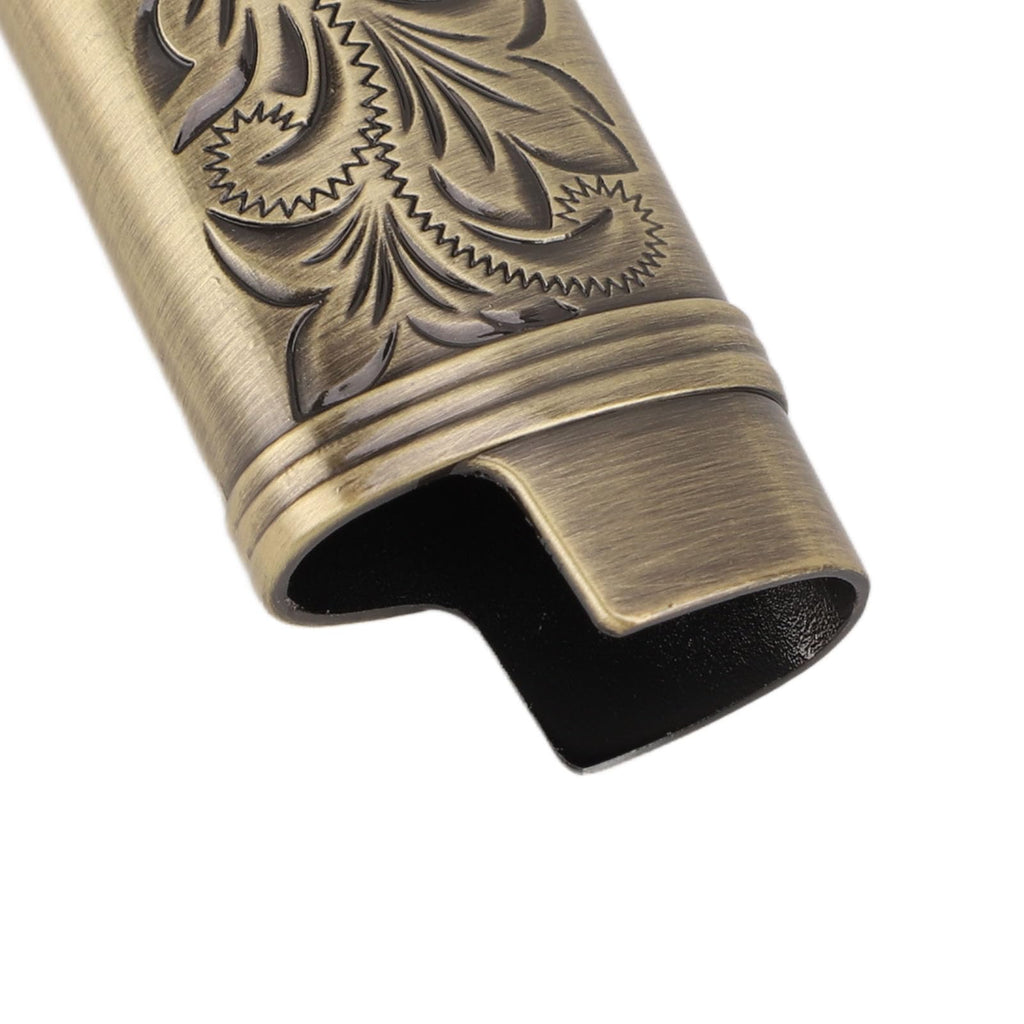 Metal Lighter Case Cover Holder Vintage Floral Stamped, 2pcs Retro Lighter Case Compact 3D Floral Stamped Engraving Zinc Alloy Protective Case Cover(Bronze)