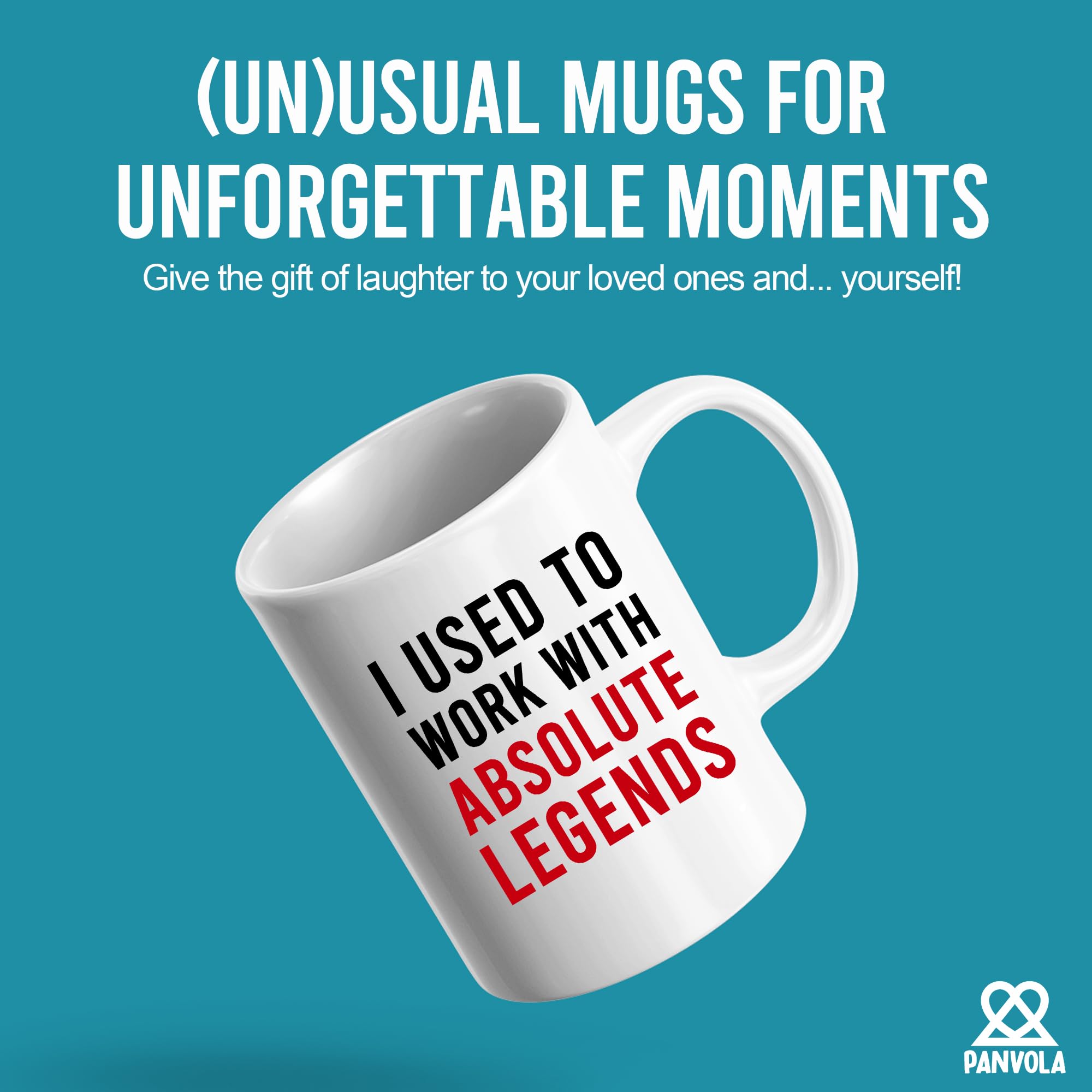 Panvola I Used to Work with Absolute Legends Coworker Gifts Retirement New Job Goodbye Workplace Office Retired Colleague Ceramic Coffee Mug (White, 11 oz)