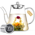 Zpose 1500ml Glass Teapot, Large Capacity Tea Pot with Removable Infuser, Borosilicate Glass, Transparent, Ideal for Loose Leaf Tea and Blooming Tea, Gift Box for Tea Lovers