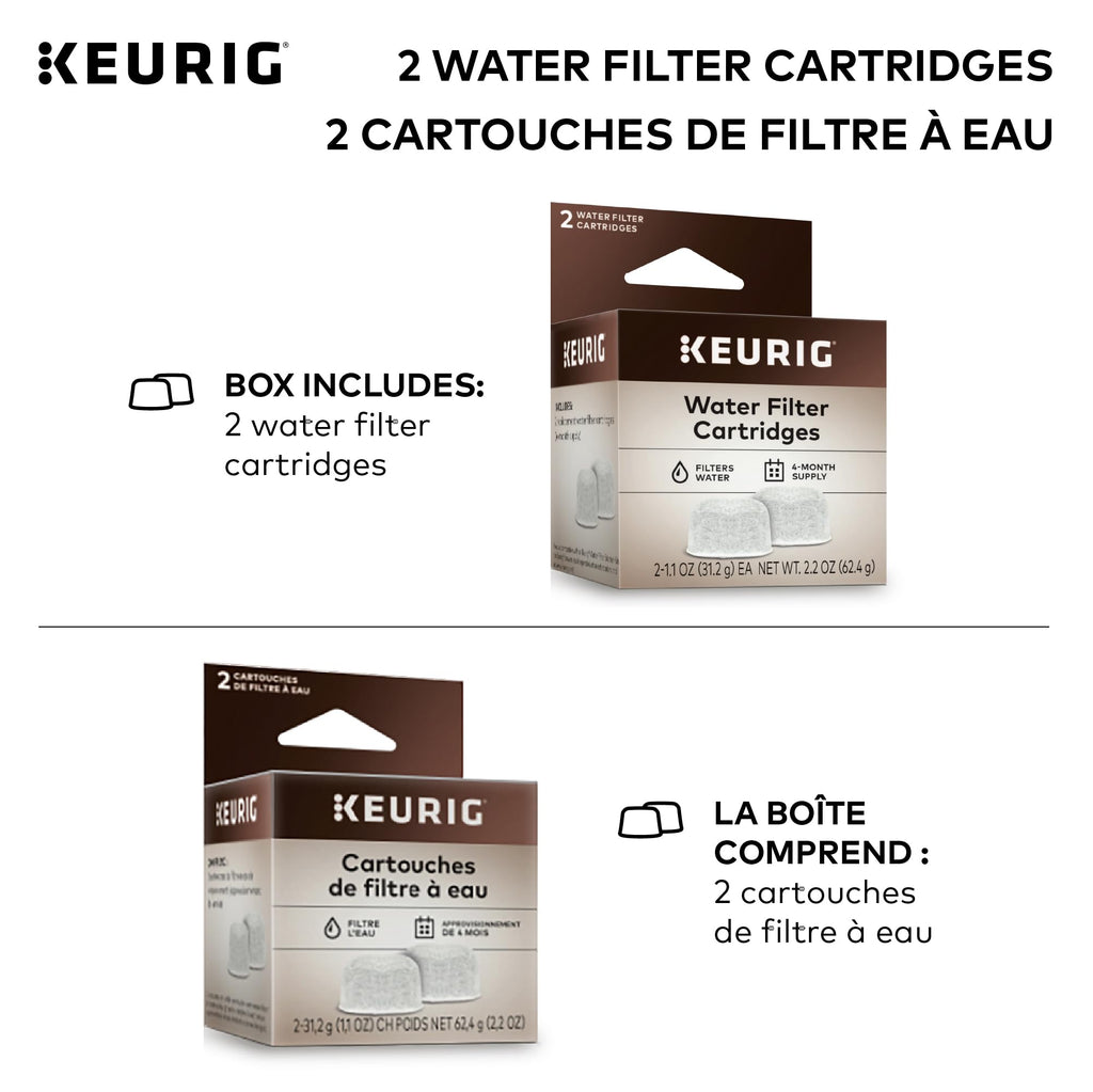 Keurig Water Filter Refill Cartridges, Replacement Water Filter Cartridges, 2 Count