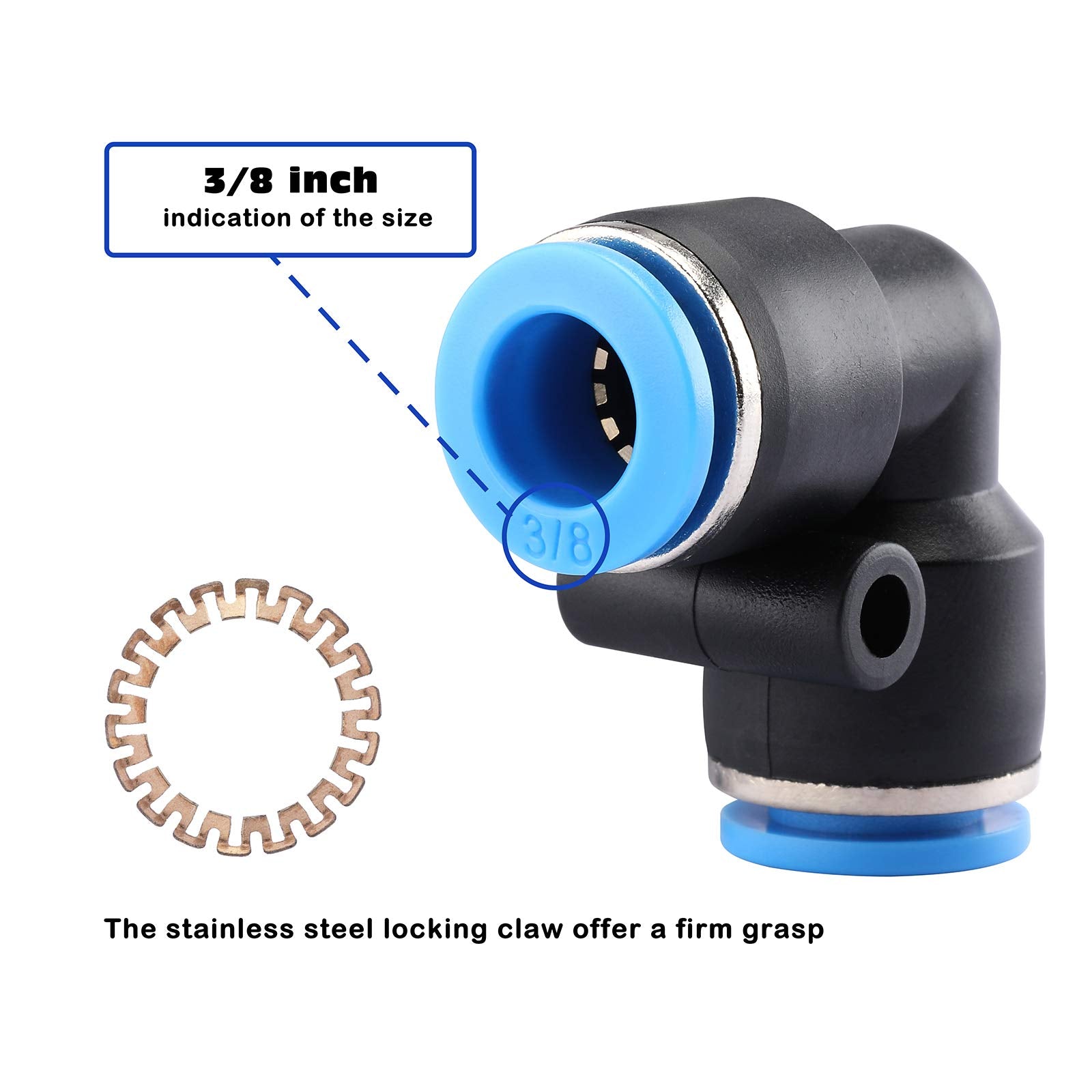 AIRTOON Air Hose Pipe Tube Kit 6mm OD with 1/4” Push to Connect Air Fittings (13 PCS)，Pneumatic Air Line Connector