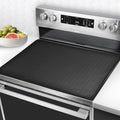 Silicone Stove Top Covers for Electric Stove, Stove Mat for Glass Cooktop, Heat-Resistant Cover Protector, Electric Cooktop Mat with Anti-Slip Backing, Ideal Kitchen Accessory (Black)