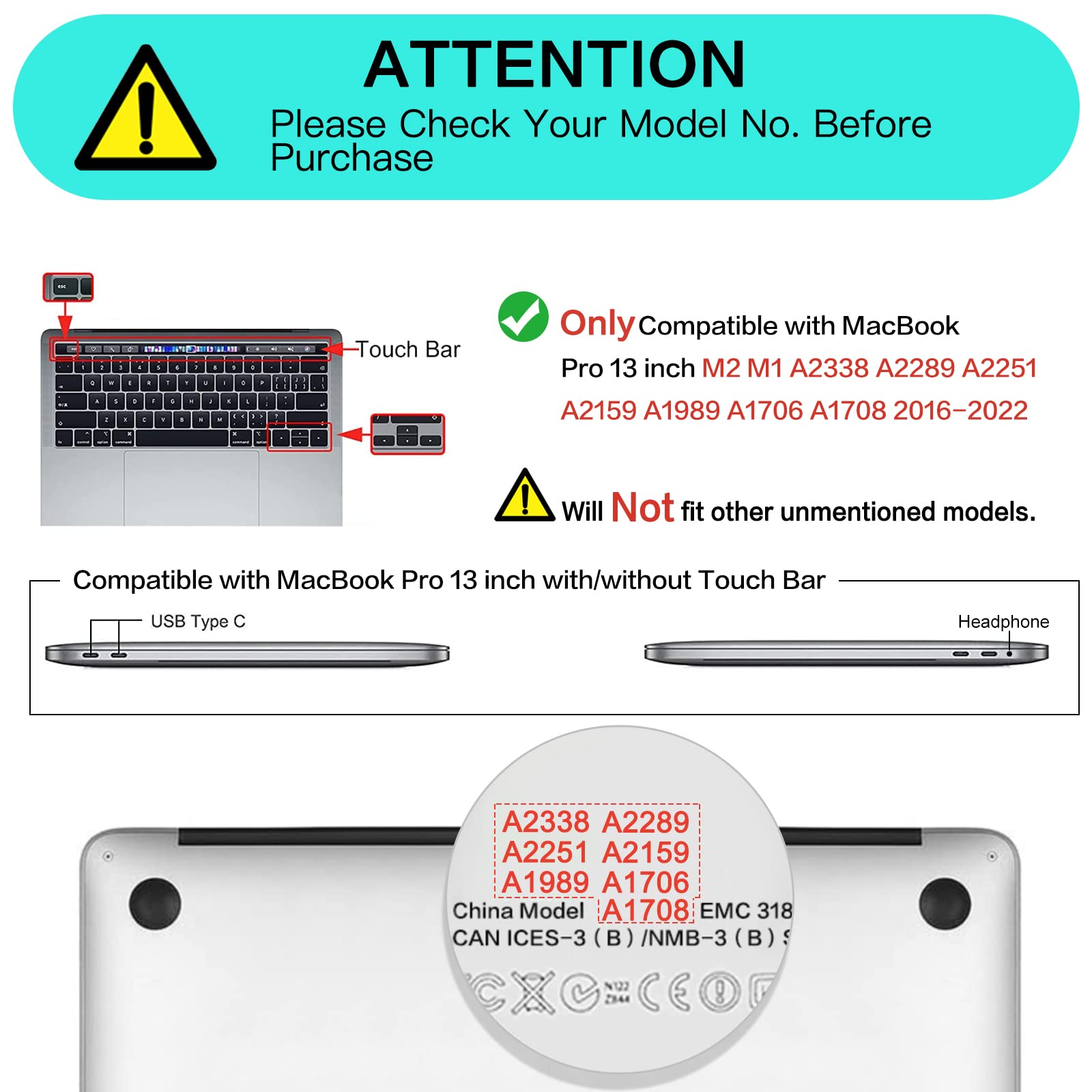 MOSISO Compatible with MacBook Pro 13 inch Case M2 2023,2022,2021-2016 A2338 M1 A2289 A2251 A2159 A1989 A1706 A1708, Plastic Peony Hard Shell Case & Keyboard Cover Skin & Screen Protector, Black