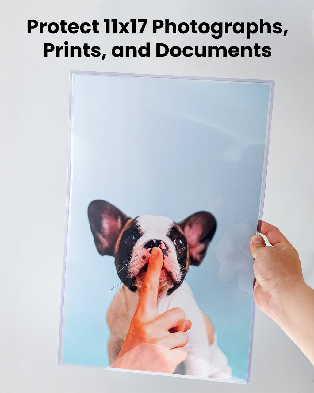 HYARUAT 11 x 17 Rigid Clear Toploaders - Durable PVC Document Protectors, Plastic Sleeves for Photos, Larger Art Prints, and Menu Covers, 10 Pack