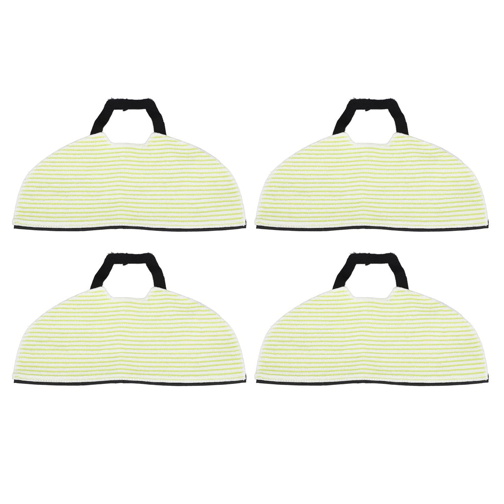 TOPINCN 4pcs Vacuum Mop Pads, Reusable Microfiber Soft Pads for Shark RV2410WD, RV2610WD Robot Vacuum, Highly Absorbent, Durable, Washable, Modern, Yellow and White Striped