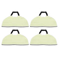 TOPINCN 4pcs Vacuum Mop Pads, Reusable Microfiber Soft Pads for Shark RV2410WD, RV2610WD Robot Vacuum, Highly Absorbent, Durable, Washable, Modern, Yellow and White Striped