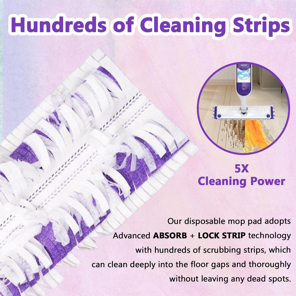 25 Count Disposable Power Mop Refills Compatible with Swiffer Power Mop Multi-Surface Power Mop Replacement Pads Wood Floor Powermop Pads Refills for Floor Cleaning, Unscented