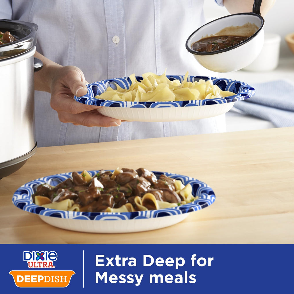 Dixie Ultra Deep Dish Paper Dinner Plates, 40 Ct