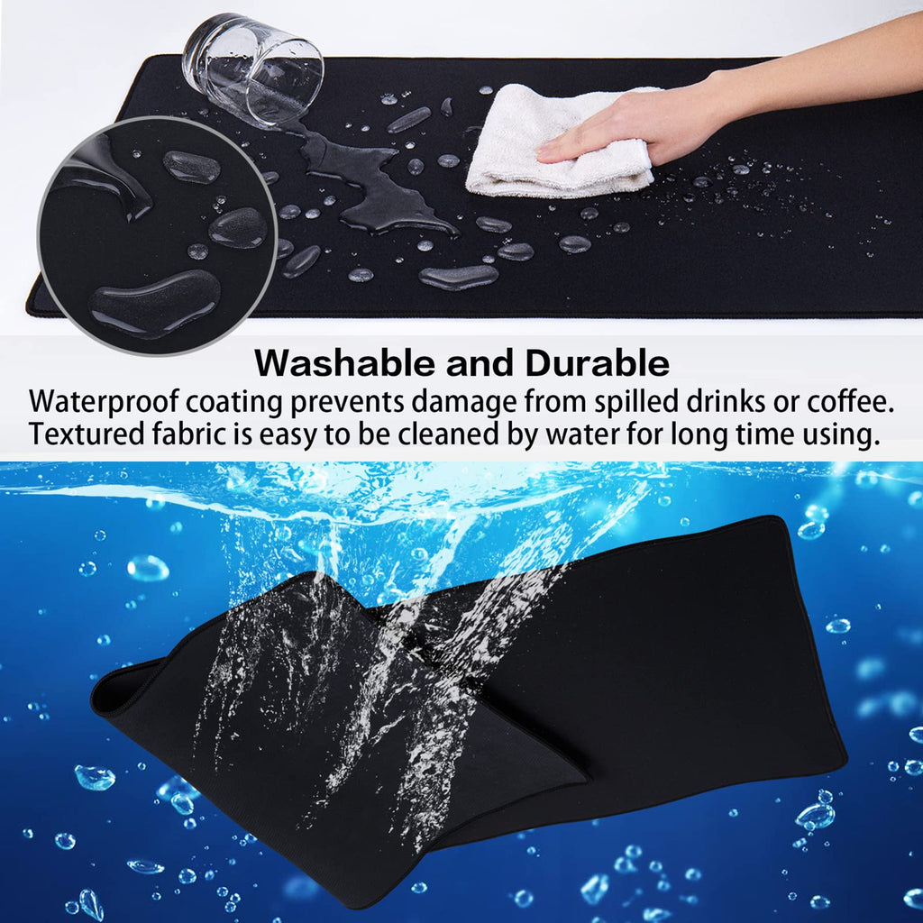 Canjoy Mouse Pad 31.5x15.7inch, 3mm Thickness Gaming Mousepad XXL Large Big Computer Keyboard Mouse Mat Desk Pad with Non-Slip Rubber Base and Stitched Edge