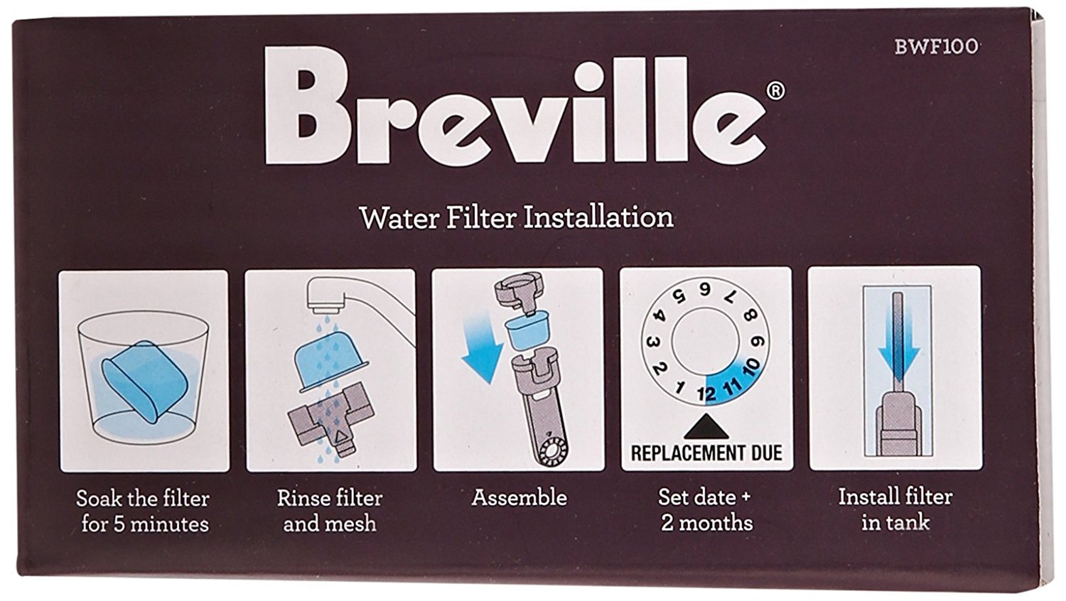 Breville Single Cup Brewer Replacement Charcoal Filters,White, 6 - BWF100