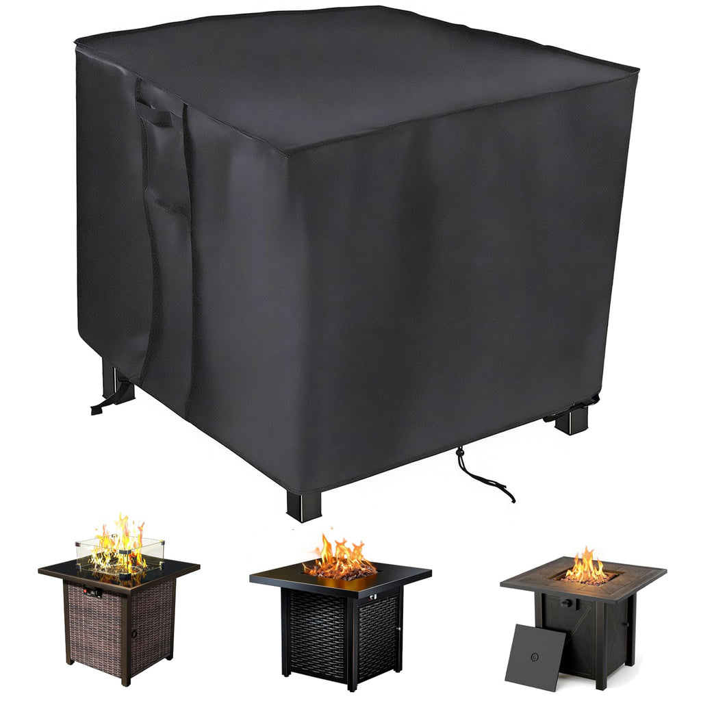Saking Fire Pit Cover,28 inch Firepit Covers Square Gas Fireplace Fire Pit Table Cover for Propane Fire Pit- 28 X 28 inch