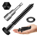 (20Sets) 1/4" x 2-1/2" Hex Head Lag Bolts, Heavy Duty Lag Screws with Washers, 304 Stainless Steel Bolts 18-8, Lag Screws Wood Screws, Partial Thread Black Oxide, 1/4 Bolt by Mywish