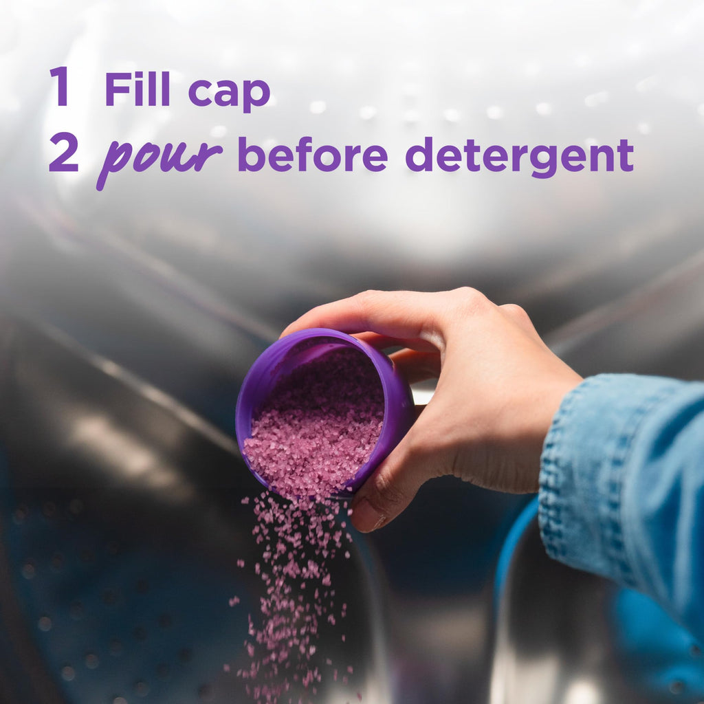 Purex Crystals In-Wash Scent Booster, Lavender Blossom, 21 oz (Pack of 4), Long-Lasting Freshness & Odor Elimination Technology
