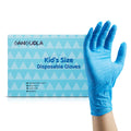 Multipurpose Disposable Nitrile Gloves for Kids of 5-12 Years Students, Powder Free, Latex Free, Textured Finger, Crafting, Painting,Gardening, Cooking, Cleaning(50PCS- Blue)