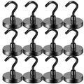LOVIMAG Magnet Hooks for Cruise Cabin, 80lbs Cruise Door Magnets with Epoxy Coating, Cruise Must Haves for Travel, Magnets with Hooks for Refrigerator, Hanging, Locker, Kitchen-12 Pcs