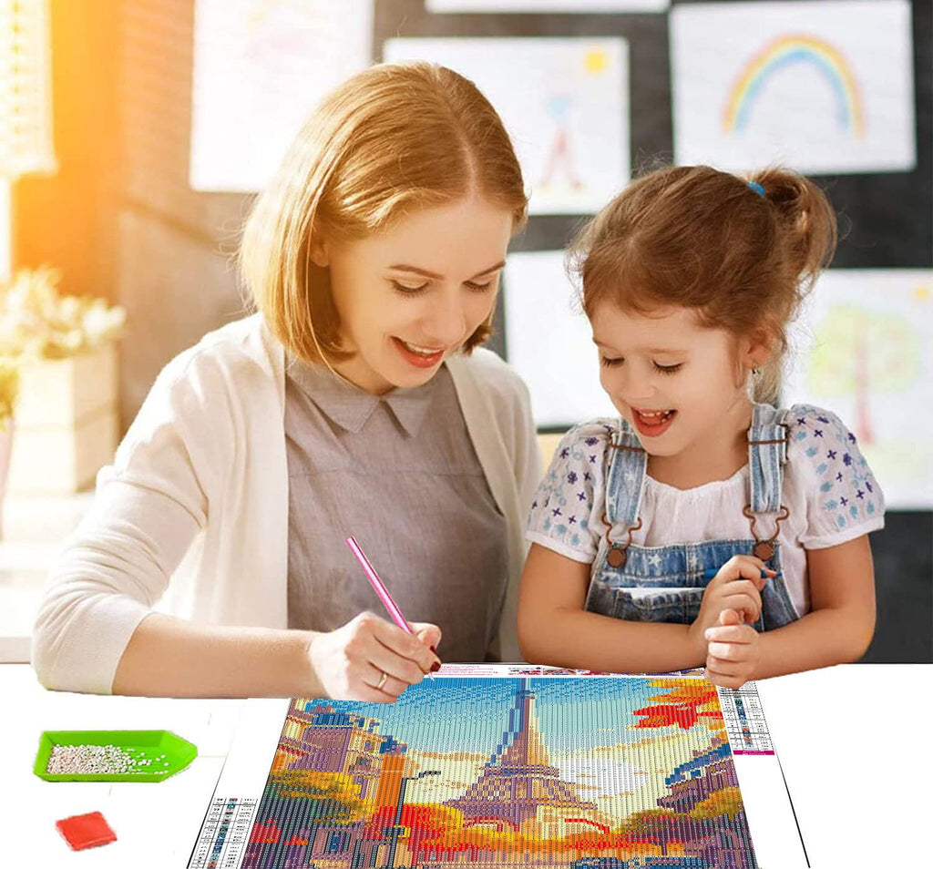 6 Pack Cityscape Diamond Painting Kits for Adults,Famous Landscape Diamond Art Kits for Adults,5D Full Drill DIY Scenery Diamond Dot Gem Art Kit Wall Home Decor Arts Craft 12x16 inch