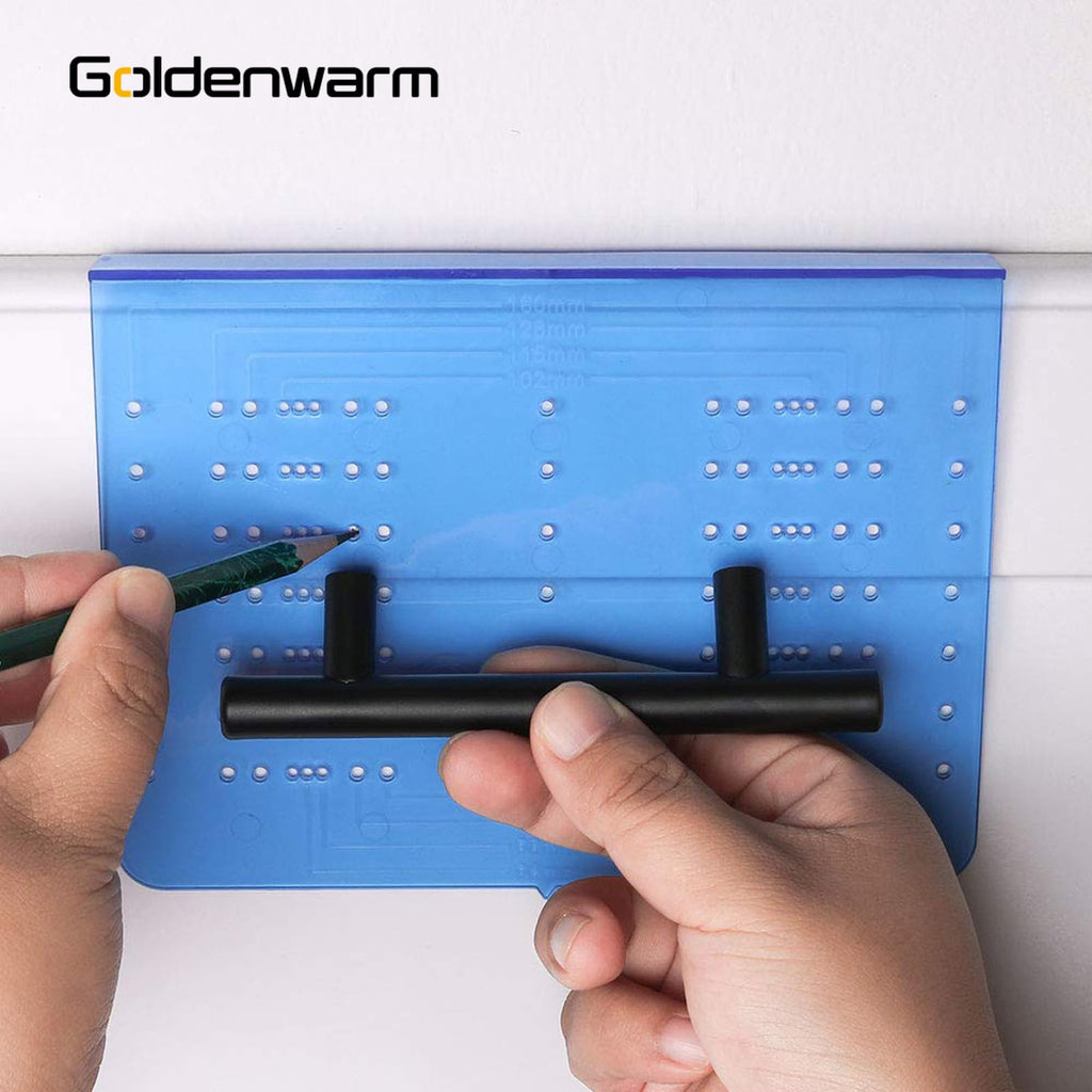 goldenwarm Cabinet Hardware Template Drawer Pull Drill Template for Cabinet Hardware Kitchen Cabinet Knob Tool Kitchen Cupboard Handles 1 Pack