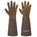 HLDD HANDLANDY Long Gardening Gloves for Women Men - Leather Rose Pruning Gloves Thorn Proof - Breathable Working Glove for Planting, Weeding, Yard Work