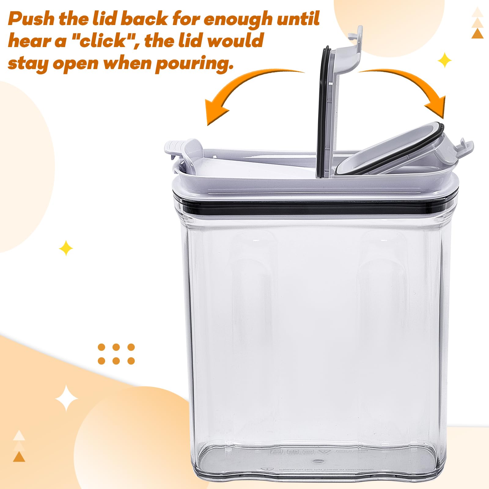 Cereal Containers Storage Set, Airtight Food Storage Container with Lid 4L/135.2oz, 2PCS BPA-FREE Plastic Pantry Organization Canisters for Rice Cereal Flour Sugar Dry Food in Kitchen
