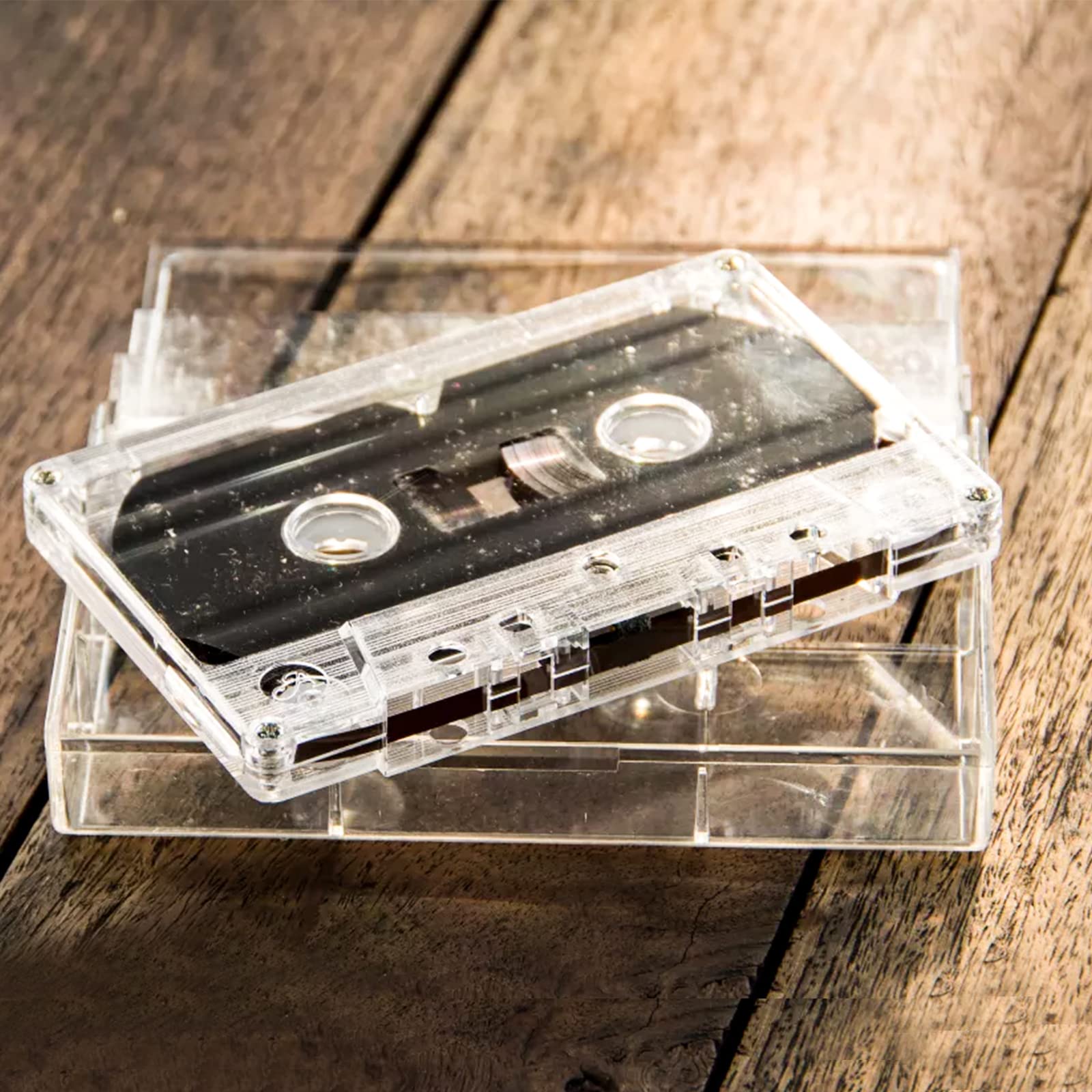 Fasmov 30 Pack Cassette Tape Cases, Clear Plastic Storage Cases, Perfect for Audio Cassette Tape Organization, 4.25" L x 2.75" W x 0.6" H