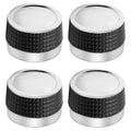 Aynaxcol 4Pcs Gas Grill Control Knobs with Nonslip Grip Gas Burner Replacement Knobs Chrome Plated Plastic with D Shaped Valve Stem BBQ Control Knobs Replacement Rotating Switch