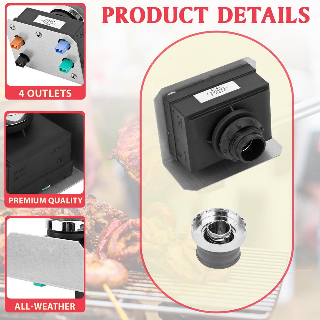 1836-13 7629 Genesis Igniter for Weber Genesis Grill Parts Replacement Genesis 300 SER Front-Control 3-Burner Grill Starter Module for Weber 88826 66836 7628 E310 E330 S310 S330 Ignitor Button Switch