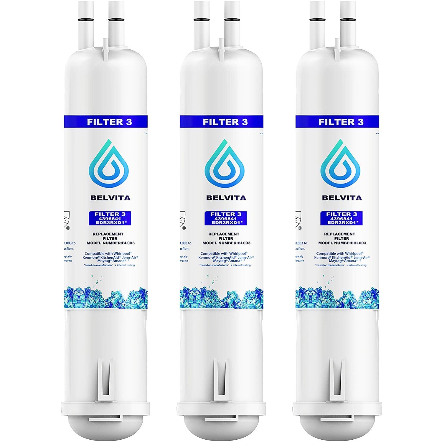 Ice Refrigerator Water Filter 3 Compatible with Kenmore 9083 9030-White(3pcs)