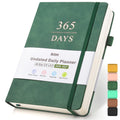 Planner, Undated Daily Planner with To Do List, 365 Days Planner for ADHD Adult, Agenda for Women Men, Hourly Planner Notebook for Goal Setting, Productivity Planner with Calendar, 8.3" x 5.8" (Green)