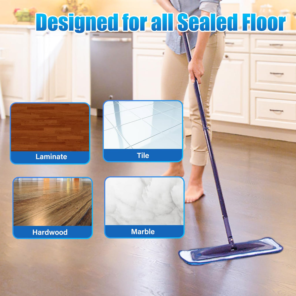 Cleaning Pad for Bona,Microfiber Mop Pads for Hardwood & Hard Surface Floors,4 Pack Washable Reveal Mop Head Replacement for Wet/Dry Spray Mops Cleaning