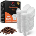 200 Count Fanativita K Cup Filters Disposable with Genius Lid Design, Fit All Reusable K Cups (White)