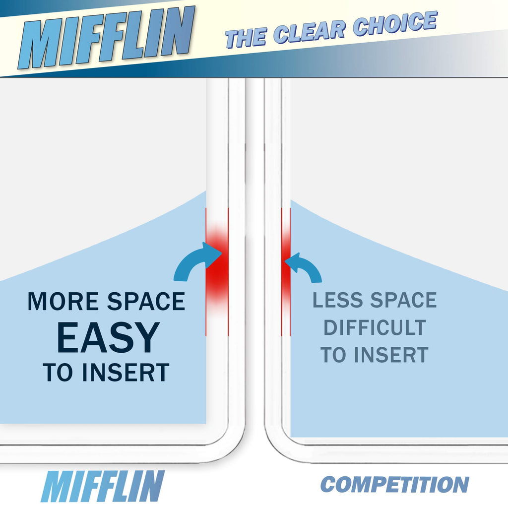 MIFFLIN Passport Holders (Clear, 108x152 mm, 50 Pack), Extra Large ID Name Badge Holder, Zipperless Vertical Plastic Card Holders